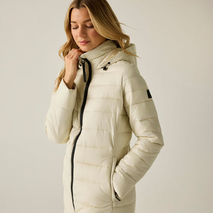 Light Vanilla - Close up - Regatta Womens-Ladies Amara Padded Jacket