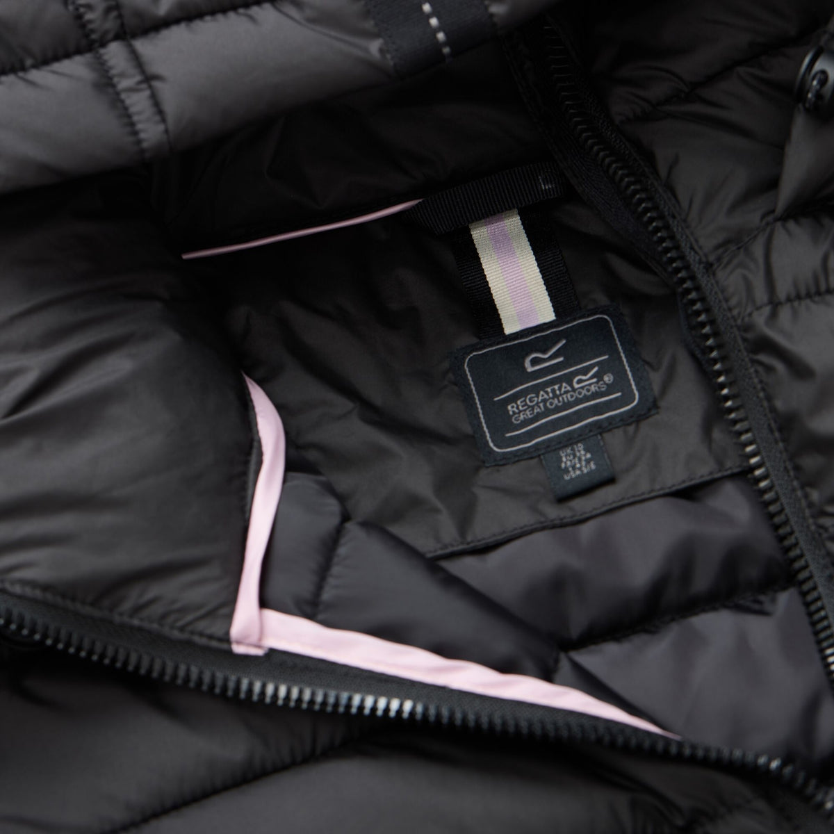 Black - Pack Shot - Regatta Womens-Ladies Amara Padded Jacket