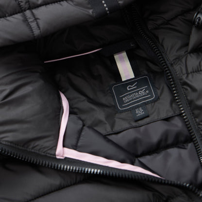 Black - Pack Shot - Regatta Womens-Ladies Amara Padded Jacket