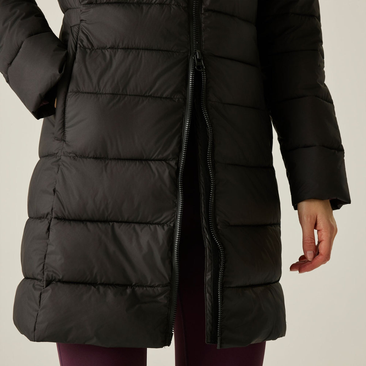 Black - Close up - Regatta Womens-Ladies Amara Padded Jacket