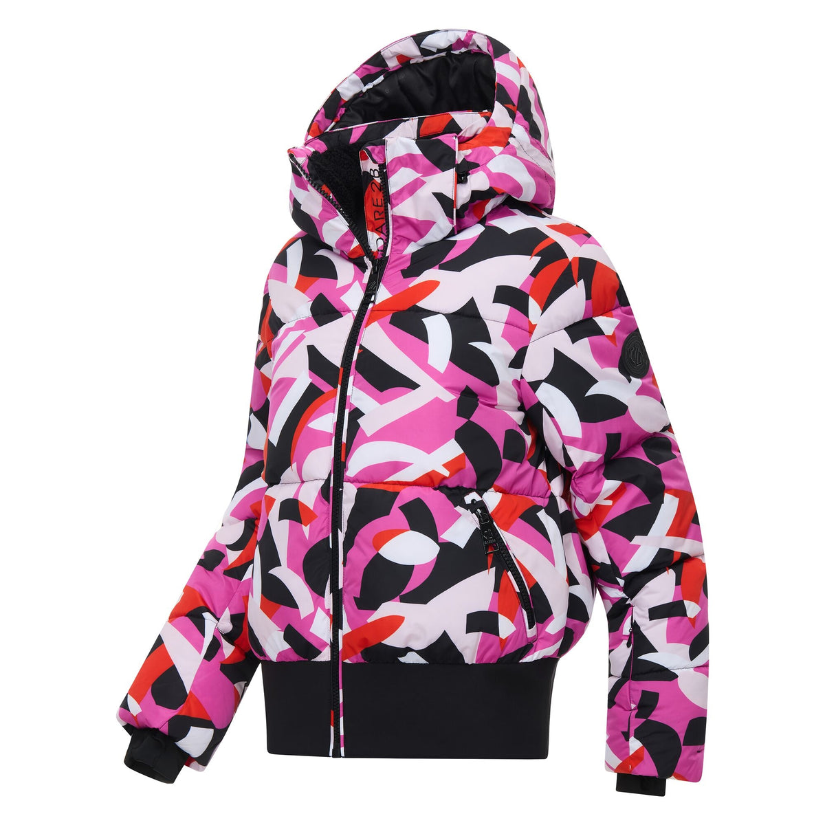 Pink - Side - Dare 2B Womens-Ladies Glitz II Abstract Padded Jacket