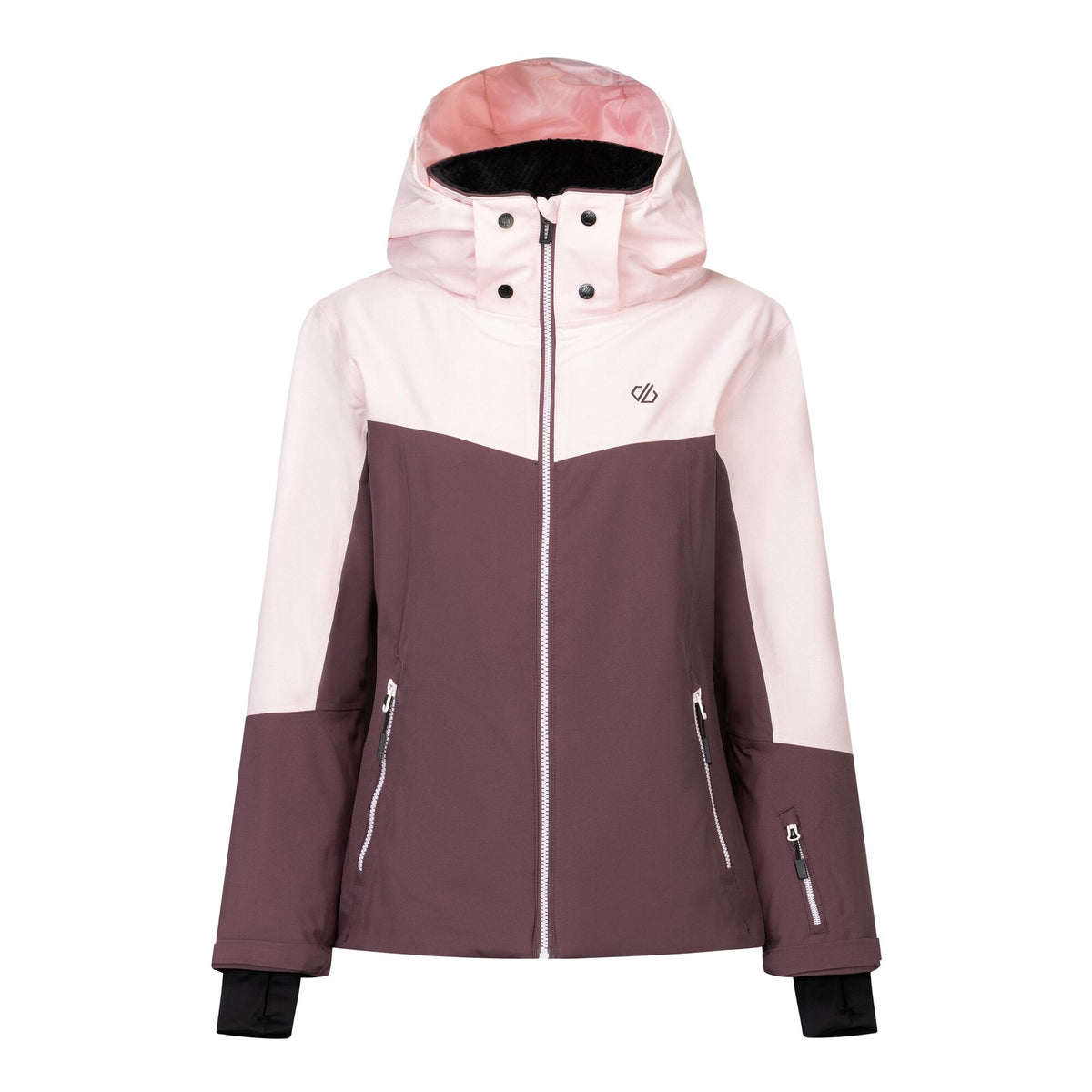 Pink Haze-Huckleberry - Front - Dare 2B Womens-Ladies Flurry III Ski Jacket