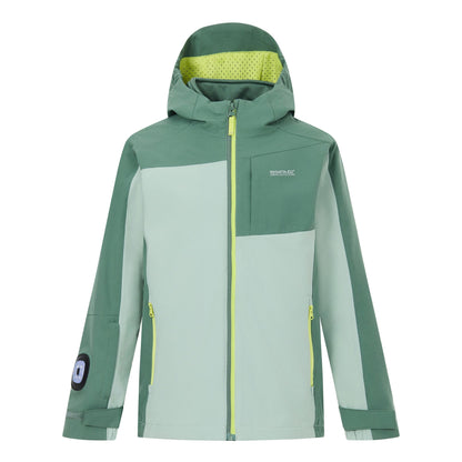 Dark Forest-Glacier Green - Front - Regatta Childrens-Kids Trekktain 3 in 1 Jacket