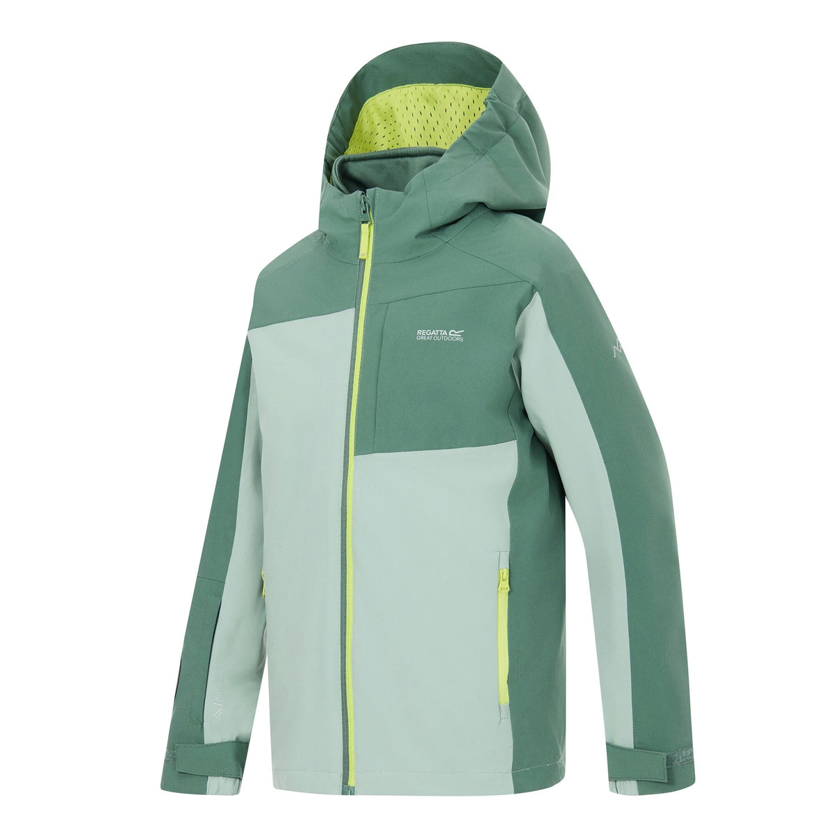 Dark Forest-Glacier Green - Side - Regatta Childrens-Kids Trekktain 3 in 1 Jacket