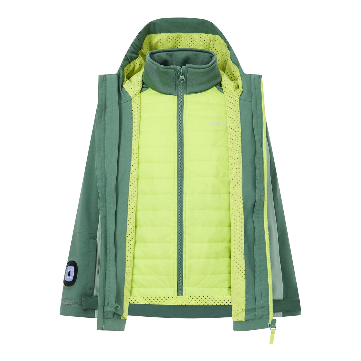Dark Forest-Glacier Green - Lifestyle - Regatta Childrens-Kids Trekktain 3 in 1 Jacket