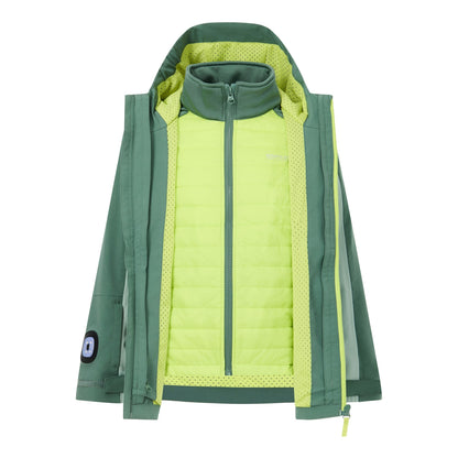 Dark Forest-Glacier Green - Lifestyle - Regatta Childrens-Kids Trekktain 3 in 1 Jacket