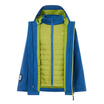 Aviator Blue-Golden Cypress - Lifestyle - Regatta Childrens-Kids Trekktain 3 in 1 Jacket