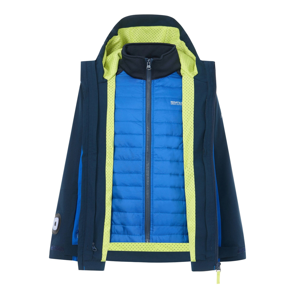 Navy-Olympian Blue - Lifestyle - Regatta Childrens-Kids Trekktain 3 in 1 Jacket