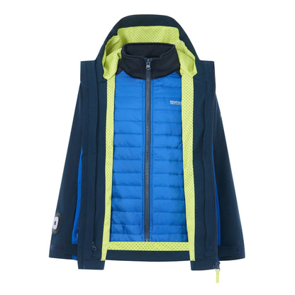 Navy-Olympian Blue - Lifestyle - Regatta Childrens-Kids Trekktain 3 in 1 Jacket