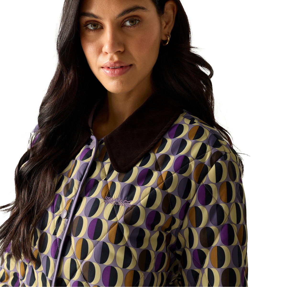 Multicoloured - Side - Regatta Womens-Ladies Orla Kiely Oval Quilted Jacket