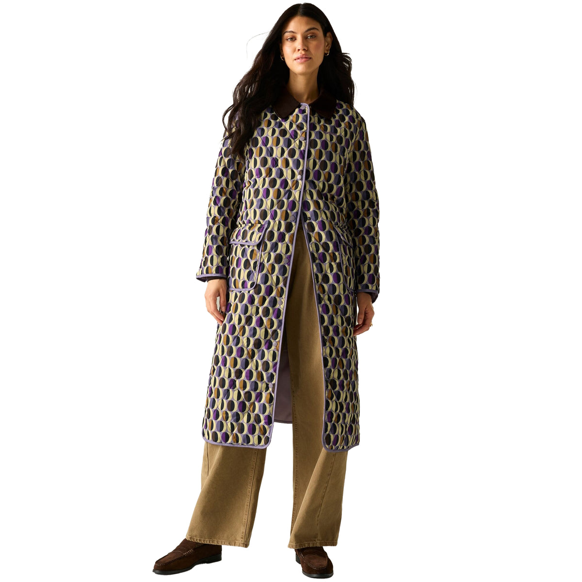 Multicoloured - Front - Regatta Womens-Ladies Orla Kiely Oval Quilted Jacket