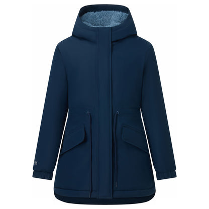 Navy-Dusky Blue - Front - Regatta Childrens-Kids Vallina Insulated Waterproof Jacket