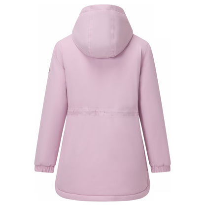 Powder Lilac-Fig - Back - Regatta Childrens-Kids Vallina Insulated Waterproof Jacket