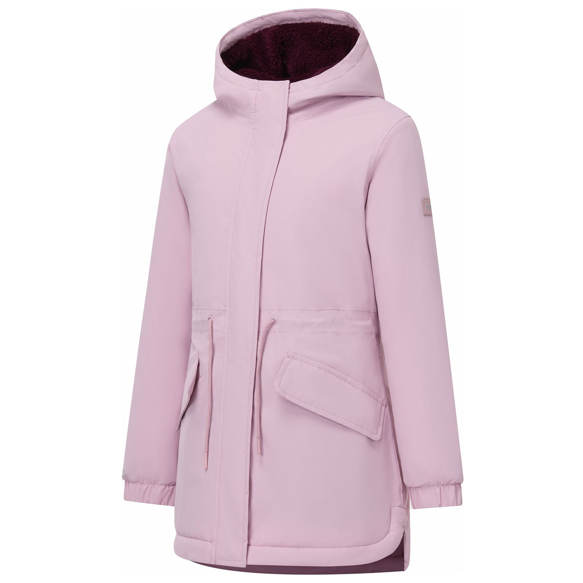 Powder Lilac-Fig - Side - Regatta Childrens-Kids Vallina Insulated Waterproof Jacket