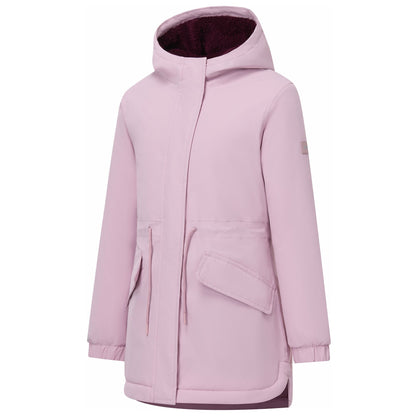 Powder Lilac-Fig - Side - Regatta Childrens-Kids Vallina Insulated Waterproof Jacket