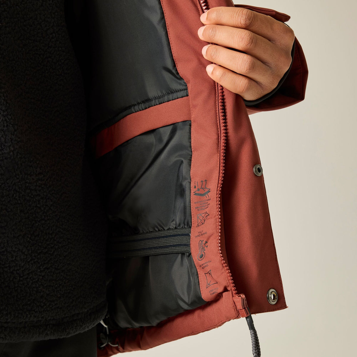 Rustic Red - Close up - Dare 2B Mens Twin Tip ll Ski Jacket