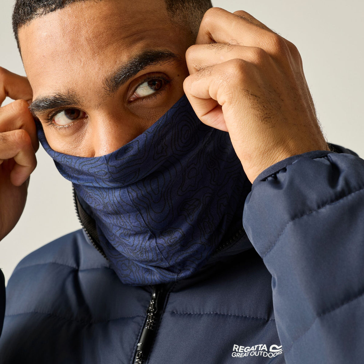 Blue - Close up - Regatta Unisex Adult Multitube II Snood