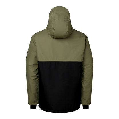 Black-Martini Olive - Back - Dare 2B Mens Freeride III Overhead Ski Jacket
