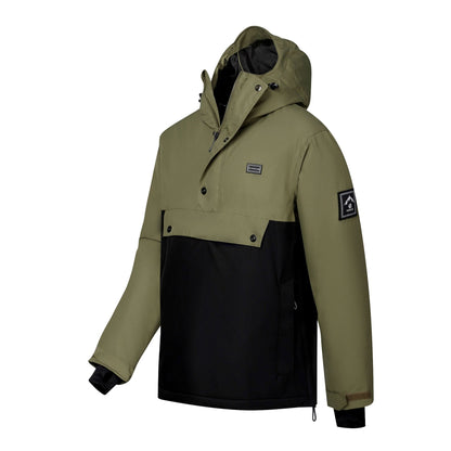 Black-Martini Olive - Side - Dare 2B Mens Freeride III Overhead Ski Jacket
