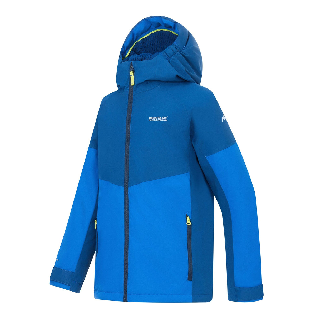 Aviator Blue-Olympian Blue - Side - Regatta Childrens-Kids Hillain Lined Waterproof Jacket