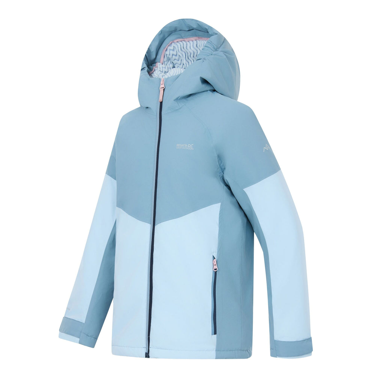 Dusky Blue-Skyway - Side - Regatta Childrens-Kids Hillain Lined Waterproof Jacket