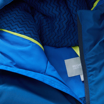 Aviator Blue-Olympian Blue - Pack Shot - Regatta Childrens-Kids Hillain Lined Waterproof Jacket