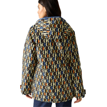 Navy-Multicoloured - Back - Regatta Womens-Ladies Orla Kiely Oval Insulated Waterproof Jacket