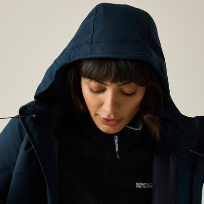 Navy - Pack Shot - Regatta Womens-Ladies Taline Insulated Waterproof Jacket