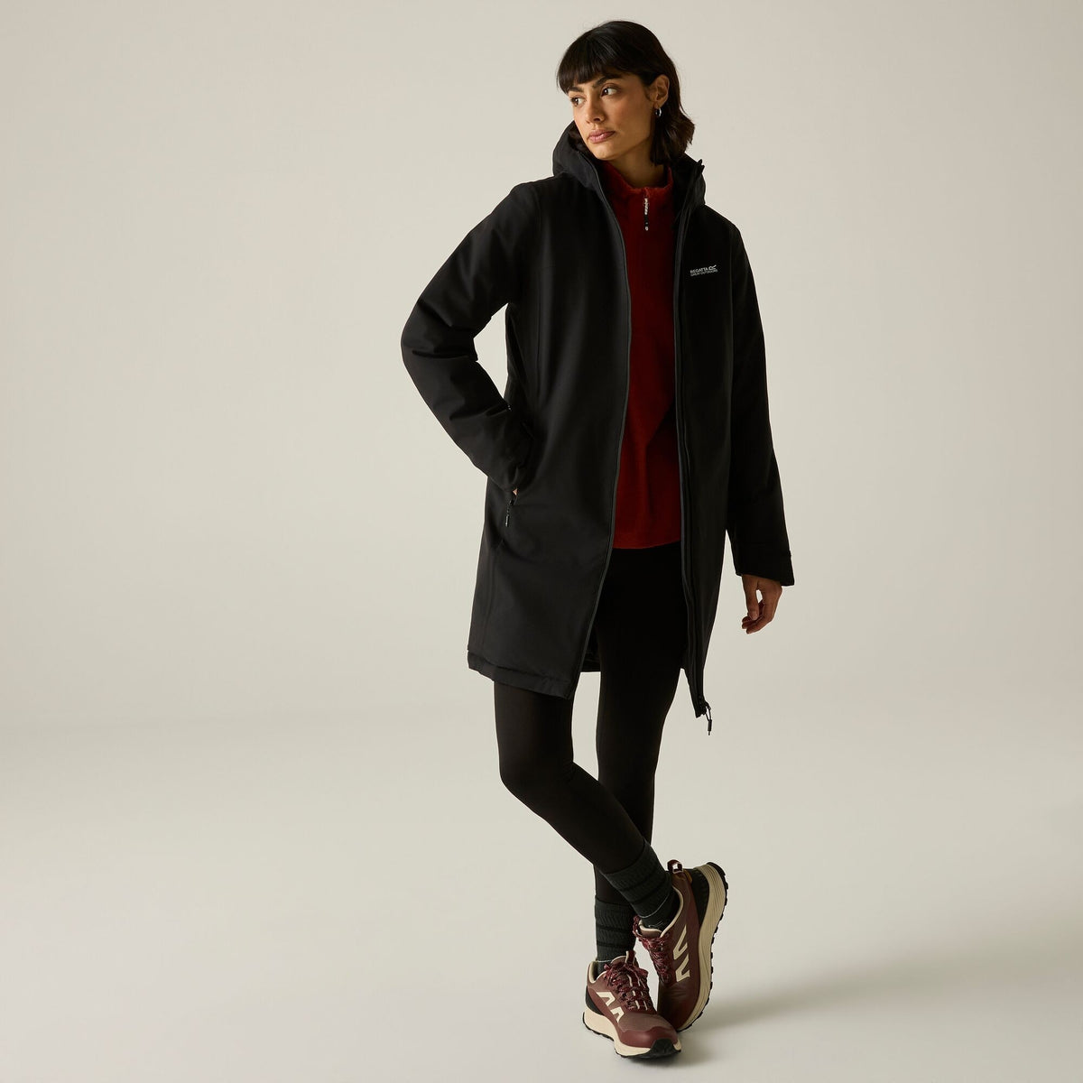 Black - Close up - Regatta Womens-Ladies Taline Insulated Waterproof Jacket