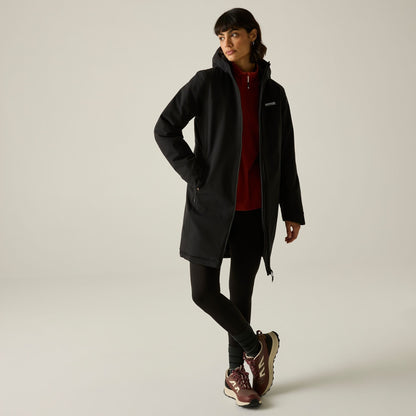 Black - Close up - Regatta Womens-Ladies Taline Insulated Waterproof Jacket