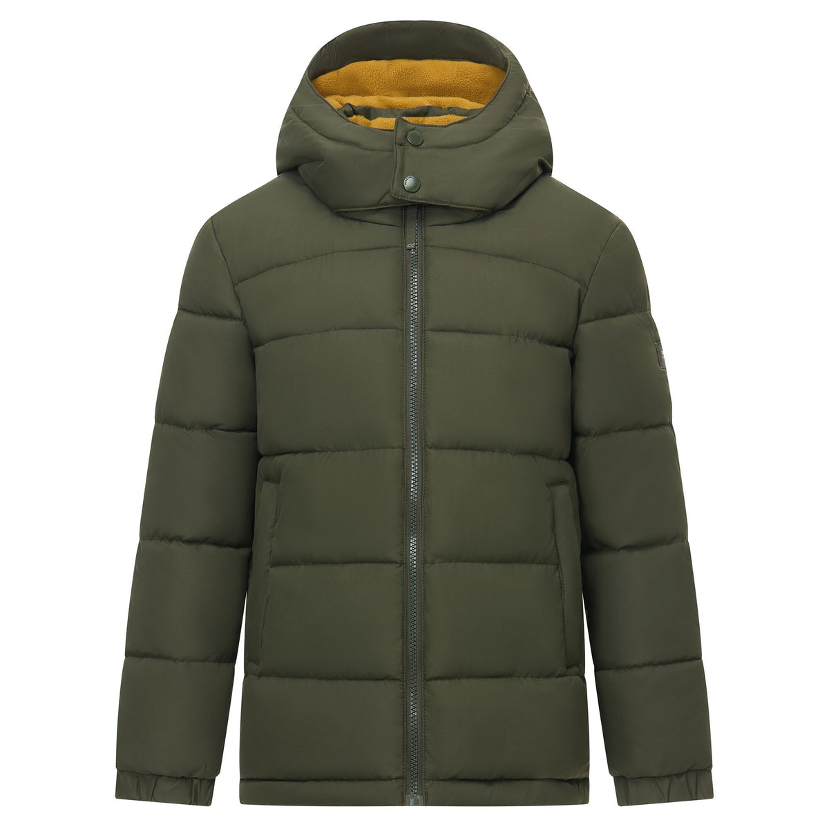 Dark Khaki-Wood Brown - Front - Regatta Childrens-Kids Rover Padded Jacket