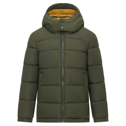 Dark Khaki-Wood Brown - Front - Regatta Childrens-Kids Rover Padded Jacket
