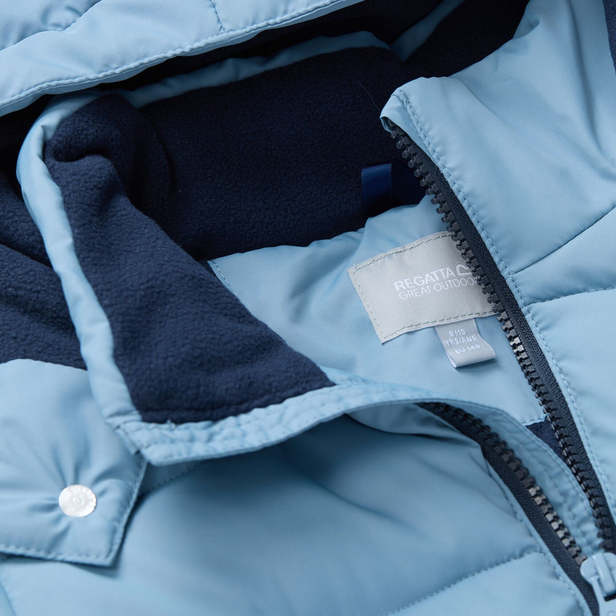 Dusky Blue-Navy - Pack Shot - Regatta Childrens-Kids Rover Padded Jacket