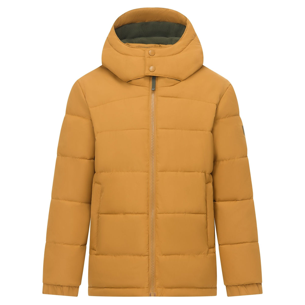 Wood Brown-Dark Khaki - Front - Regatta Childrens-Kids Rover Padded Jacket