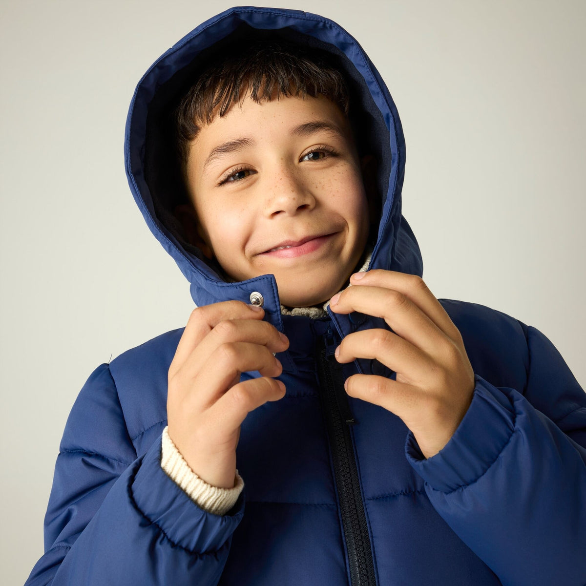 Aviator Blue-Navy - Close up - Regatta Childrens-Kids Rover Padded Jacket
