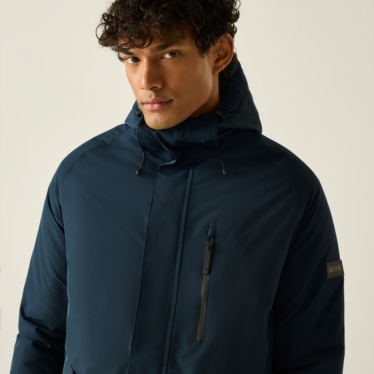 Navy-Grey Mirage - Close up - Regatta Mens Slyvan Insulated Waterproof Jacket