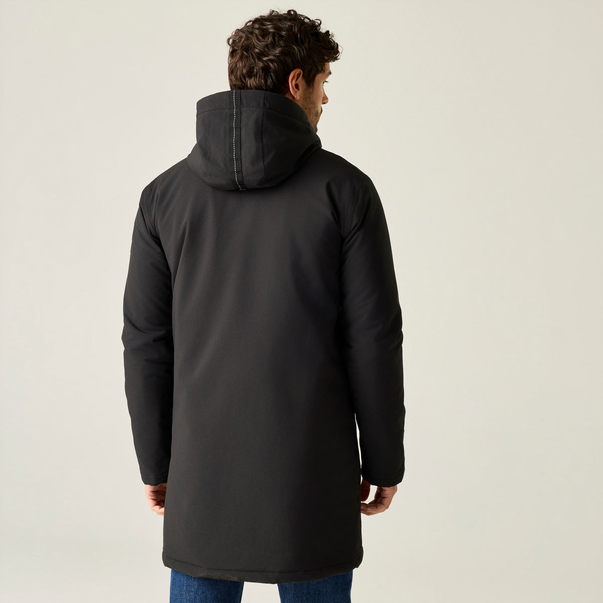 Black - Close up - Regatta Mens Merzen Insulated Waterproof Jacket