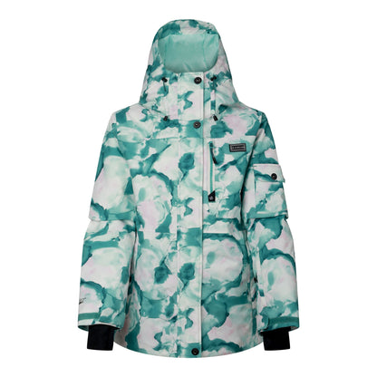 Teal - Front - Dare 2B Womens-Ladies Snowline Marble Effect Ski Jacket
