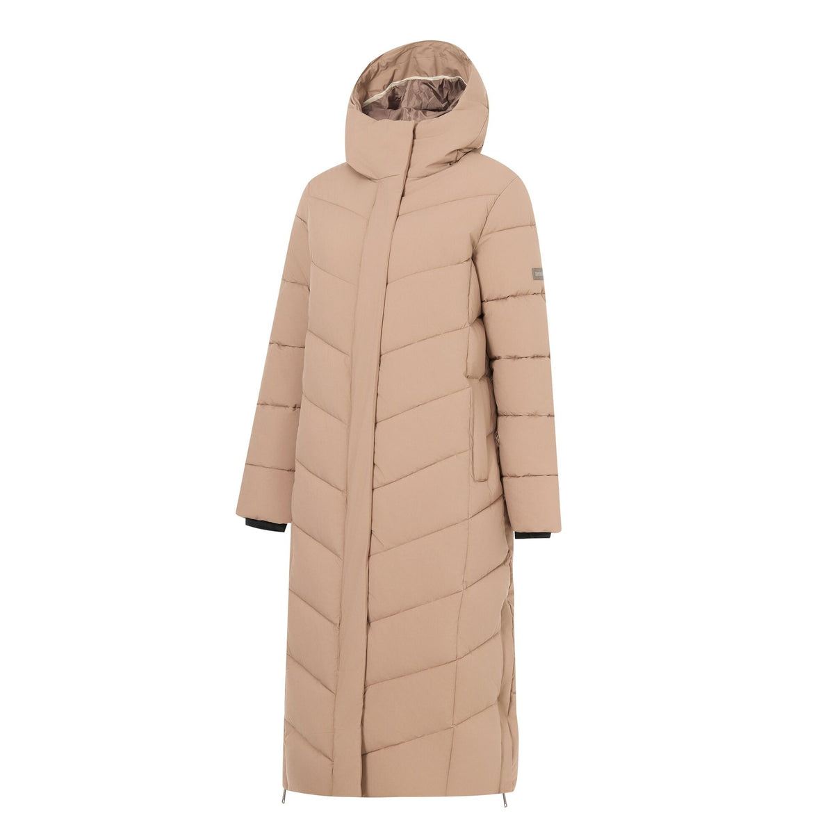 Mocha - Side - Regatta Womens-Ladies Eloria Long Length Padded Jacket