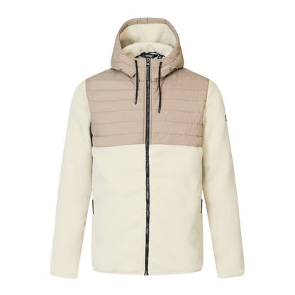 Abbeystone-Smokey Olive - Front - Regatta Mens Frankie Two Tone Borg Fleece Hybrid Jacket