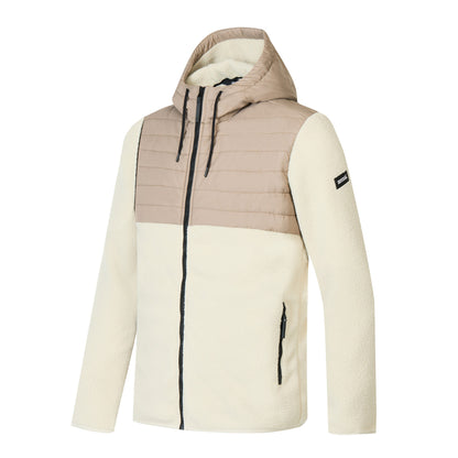 Abbeystone-Smokey Olive - Side - Regatta Mens Frankie Two Tone Borg Fleece Hybrid Jacket