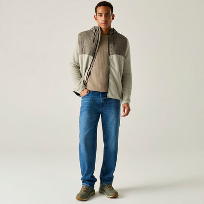 Abbeystone-Smokey Olive - Lifestyle - Regatta Mens Frankie Two Tone Borg Fleece Hybrid Jacket