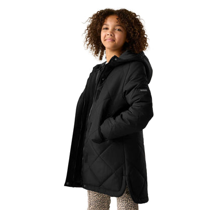 Black - Back - Regatta Childrens-Kids Elryse Quilted Padded Jacket