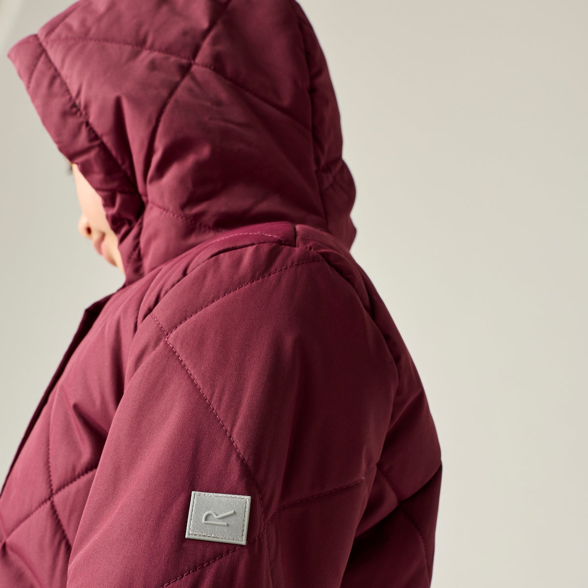 Fig-Violet - Lifestyle - Regatta Childrens-Kids Elryse Quilted Padded Jacket