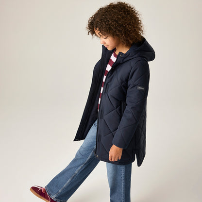 Navy - Lifestyle - Regatta Childrens-Kids Elryse Quilted Padded Jacket