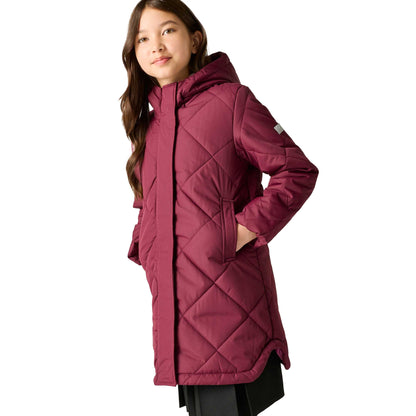 Fig-Violet - Front - Regatta Childrens-Kids Elryse Quilted Padded Jacket