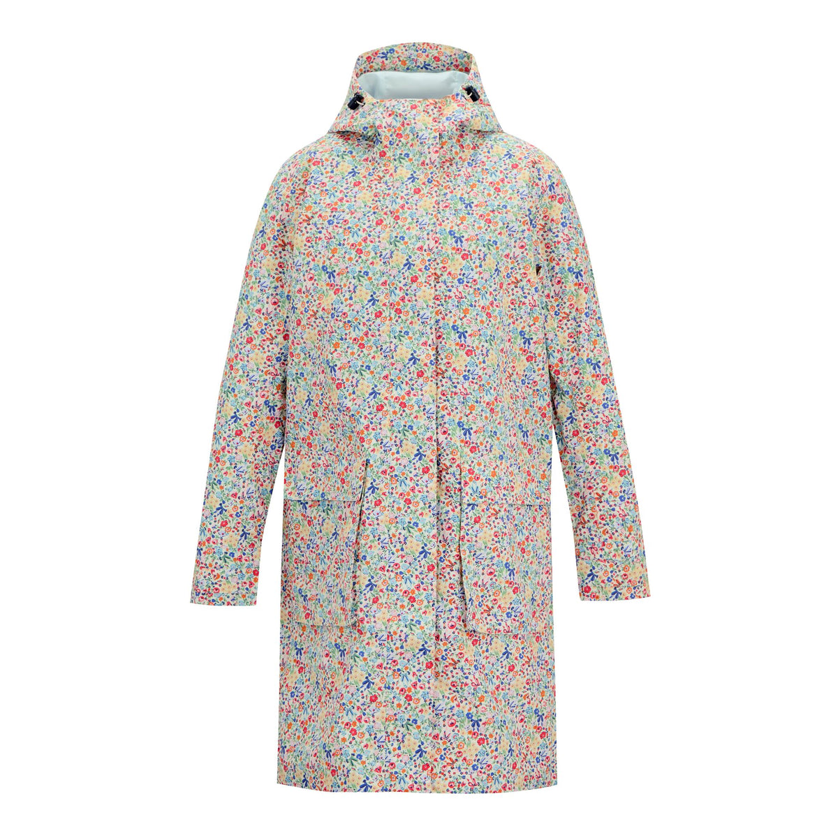 Cream Harmony - Front - Regatta Womens-Ladies Cath Kidston Ditsy Floral Long Length Waterproof Jacket