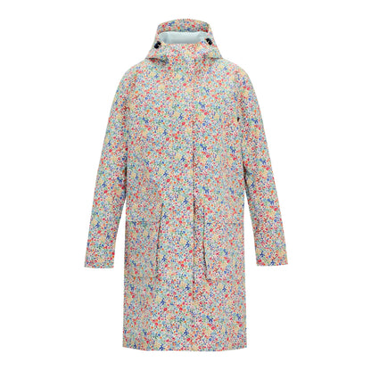 Cream Harmony - Front - Regatta Womens-Ladies Cath Kidston Ditsy Floral Long Length Waterproof Jacket
