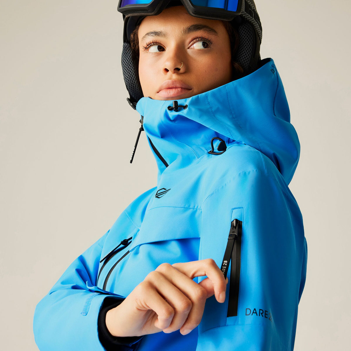 Elysium Blue - Pack Shot - Dare 2B Womens-Ladies Ski Jacket