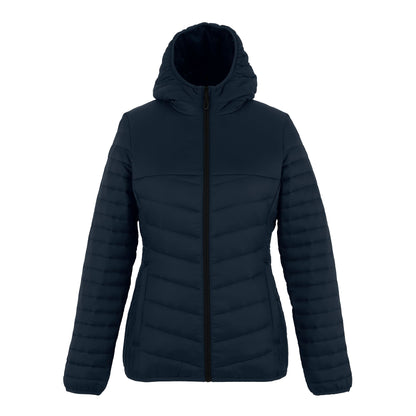Navy-Black - Front - Regatta Womens-Ladies Loft Lite Baffled Hybrid Jacket